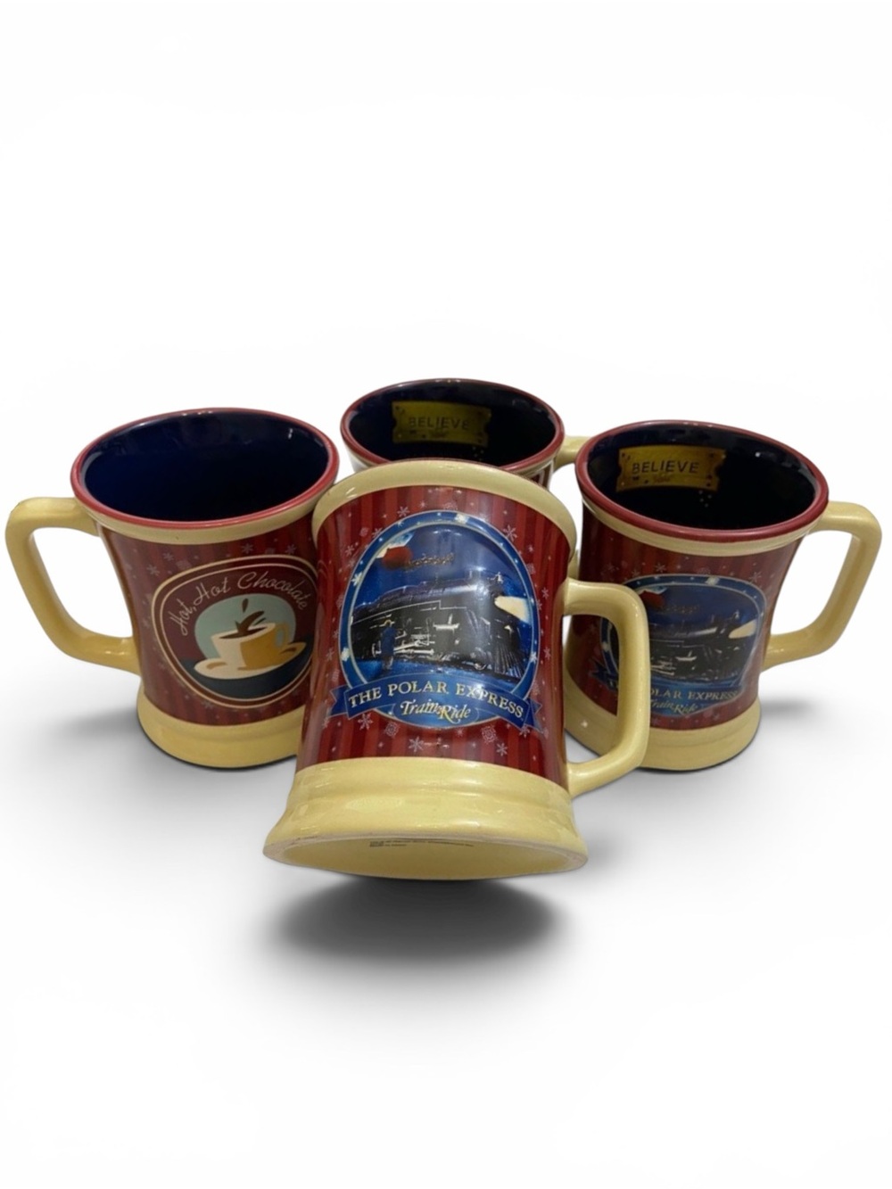 The Polar Express Train Ride Hot Chocolate 4pc. Mug Set